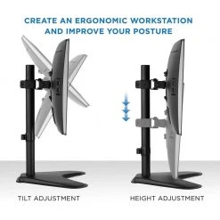 32 in. Freestanding Single Monitor Desk Stand Up to Screens by mount-it! 11 32 in. Freestanding Single Monitor Desk Stand Up to Screens by mount-it! -Electro Gear Shop mount it computer laptop accessories mi 1757 1f 1000