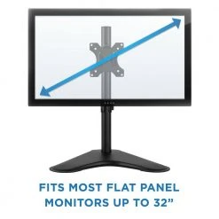 32 in. Freestanding Single Monitor Desk Stand Up to Screens by mount-it! 12 32 in. Freestanding Single Monitor Desk Stand Up to Screens by mount-it! -Electro Gear Shop mount it computer laptop accessories mi 1757 44 1000