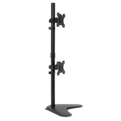 Vertical Dual Monitor Stand Adapter for Screens up to 32 in. Black by mount-it!