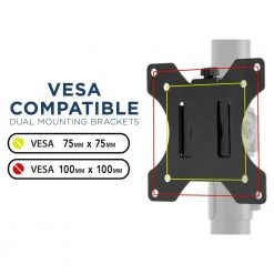 Vertical Dual Monitor Stand Adapter for Screens up to 32 in. Black by mount-it! -Electro Gear Shop mount it computer laptop accessories mi 1758 fa 1000