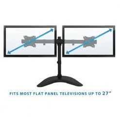 13 in. to 27 in. Freestanding Dual Monitor Desk Stand for Screens by mount-it! -Electro Gear Shop mount it computer laptop accessories mi 1781 4f 1000