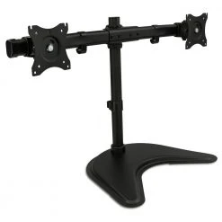 13 in. to 27 in. Freestanding Dual Monitor Desk Stand for Screens by mount-it!