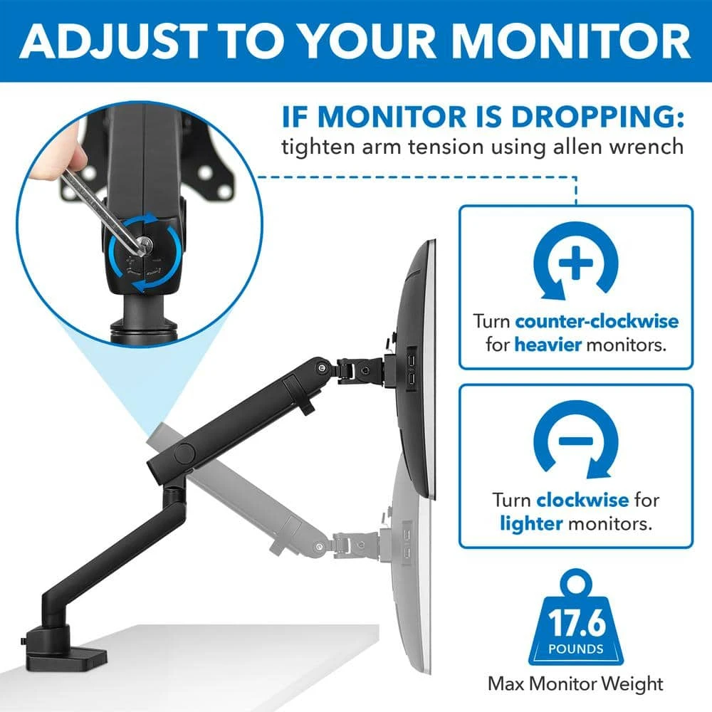 Dual Monitor Desk Mount/Base Adapter Black by mount-it! 4 Dual Monitor Desk Mount/Base Adapter Black by mount-it! - Image 4