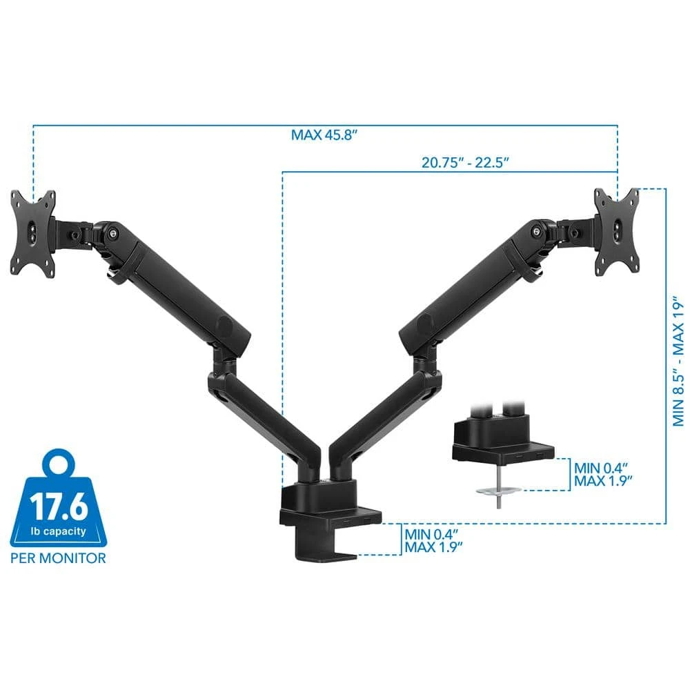 Dual Monitor Desk Mount/Base Adapter Black by mount-it! 7 Dual Monitor Desk Mount/Base Adapter Black by mount-it! - Image 7