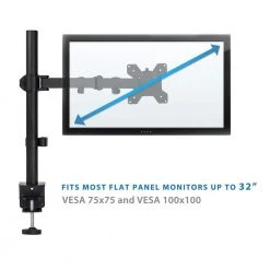 Single Monitor Desk Mount for Screens 13 in. to 32 in. by mount-it! -Electro Gear Shop mount it computer laptop accessories mi 2751 4f 1000