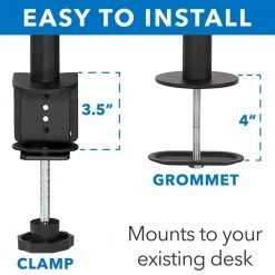 Full Motion Dual Monitor Desk Mount Fits 32 in. Monitors by mount-it! -Electro Gear Shop mount it computer laptop accessories mi 2752l 1f 1000