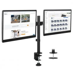 Full Motion Dual Monitor Desk Mount Fits 32 in. Monitors by mount-it! -Electro Gear Shop mount it computer laptop accessories mi 2752l c3 1000