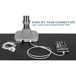 32 in. Triple Monitor Desk Mount with USB and Audio Ports Up to Screens by mount-it! 11 32 in. Triple Monitor Desk Mount with USB and Audio Ports Up to Screens by mount-it! -Electro Gear Shop mount it computer laptop accessories mi 2753 1f 1000