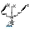 32 in. Triple Monitor Desk Mount with USB and Audio Ports Up to Screens by mount-it!