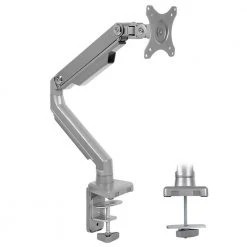 Single Monitor Desk Mount for Screens up to 32 in. Adapter Silver by mount-it!