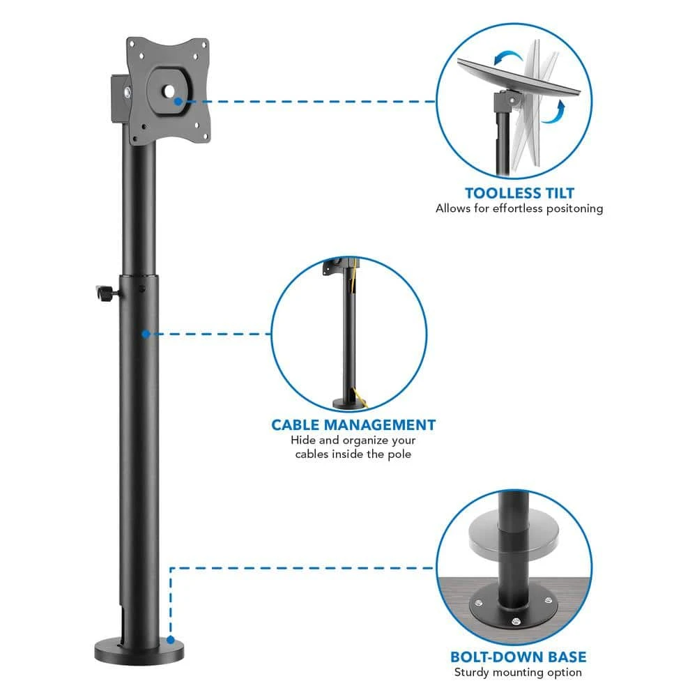 Height Adjustable Point of Sale (POS) Monitor Mount by mount-it! 2 Height Adjustable Point of Sale (POS) Monitor Mount by mount-it! - Image 2