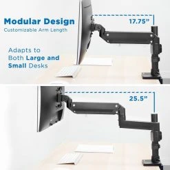 Single Monitor Desk Mount with USB and Multi-Media Ports for Monitors up to 34 in. by mount-it! -Electro Gear Shop mount it computer laptop accessories mi 4771 4f 1000