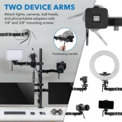 All-In-One Studio Camera Adapter Setup Dual Monitor Mount by mount-it! -Electro Gear Shop mount it computer laptop accessories mi 482 4f 1000