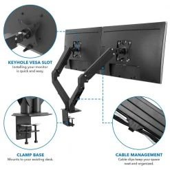 Dual Monitor Desk Adapter Mount by mount-it! -Electro Gear Shop mount it computer laptop accessories mi 5762 1f 1000