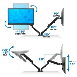 Dual Monitor Desk Adapter Mount by mount-it! -Electro Gear Shop mount it computer laptop accessories mi 5762 4f 1000