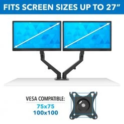 Dual Monitor Desk Adapter Mount by mount-it! -Electro Gear Shop mount it computer laptop accessories mi 5762 fa 1000