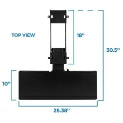 Under Desk Computer Keyboard and Mouse Tray by mount-it! -Electro Gear Shop mount it computer laptop accessories mi 7135 76 1000
