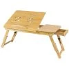Bamboo Laptop Tray Bed Stand with Safety Adapter by mount-it!