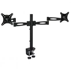 Full Motion Dual Computer Monitor Desk Mount for Screens up to 27 in. by mount-it!