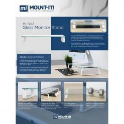 Monitor Riser in Laptop Adapter Stand by mount-it! 12 Monitor Riser in Laptop Adapter Stand by mount-it! -Electro Gear Shop mount it computer laptop accessories mi 7262 fa 1000