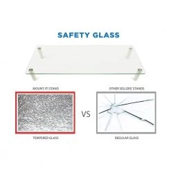 Ergonomic Glass Monitor and Laptop Desk Adapter Riser by mount-it! -Electro Gear Shop mount it computer laptop accessories mi 7263 4f 1000