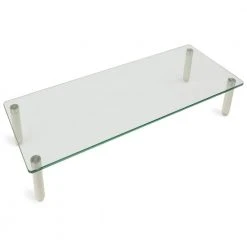 Ergonomic Glass Monitor and Laptop Desk Adapter Riser by mount-it!