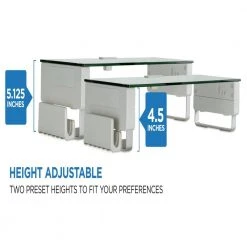 Tempered Glass Computer Stand with Laptop Adapter Holder by mount-it! -Electro Gear Shop mount it computer laptop accessories mi 7264 4f 1000