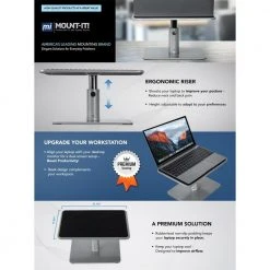 Height Adjustable Laptop in Monitor Adapter Stand by mount-it! -Electro Gear Shop mount it computer laptop accessories mi 7272 1f 1000