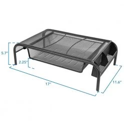 Metal Mesh Computer Adapter Monitor Stand and Riser with Pullout Drawer by mount-it! -Electro Gear Shop mount it computer laptop accessories mi 7366 1f 1000
