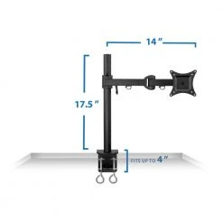 Single Arm Full Motion Computer Monitor Desk Mount for 13 in. to 27 in. Screen Size by mount-it! -Electro Gear Shop mount it computer laptop accessories mi 751 fa 1000