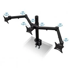 Full Motion Triple Monitor Desk Mount Adapter by mount-it! -Electro Gear Shop mount it computer laptop accessories mi 753 1f 1000