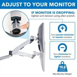 Full Motion Monitor Swiveling Arm Mount with Laptop Adapter by mount-it! -Electro Gear Shop mount it computer laptop accessories mi 75816 44 1000