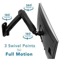 Single Monitor Wall Mount Arm for 13 in. to 32 in. Screens by mount-it! -Electro Gear Shop mount it computer laptop accessories mi 765 fa 1000