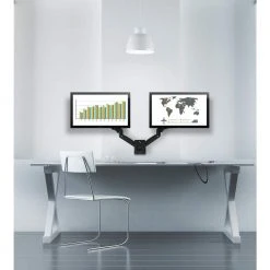 Dual Arm Monitor Wall Mount for Monitors up to 27 in. by mount-it! -Electro Gear Shop mount it computer laptop accessories mi 766 31 1000