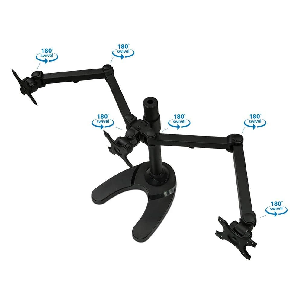 Mount-It Full Motion Triple Monitor Desk Stand with Base Adapter by mount-it! 4 Mount-It Full Motion Triple Monitor Desk Stand with Base Adapter by mount-it! - Image 4