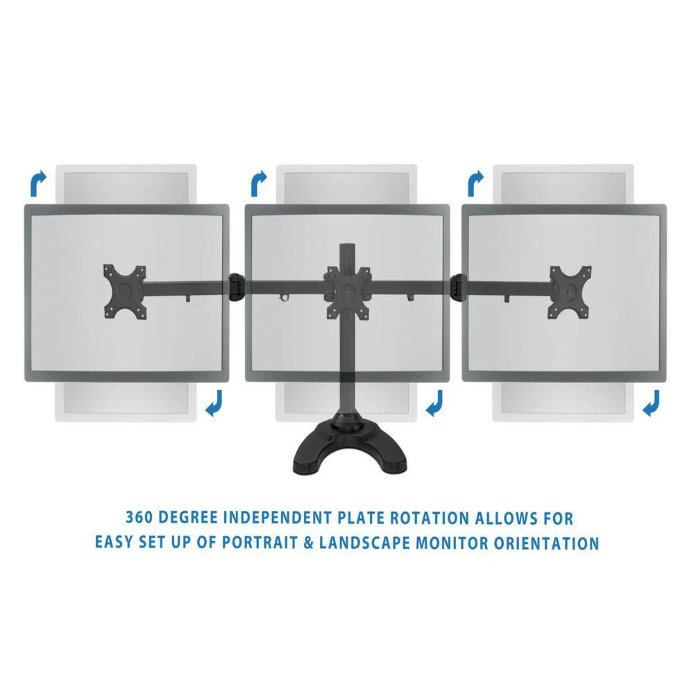 Mount-It Full Motion Triple Monitor Desk Stand with Base Adapter by mount-it! 2 Mount-It Full Motion Triple Monitor Desk Stand with Base Adapter by mount-it! - Image 2