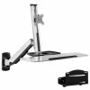 Wall Mounted Sit-Stand Single Monitor Workstation by mount-it!