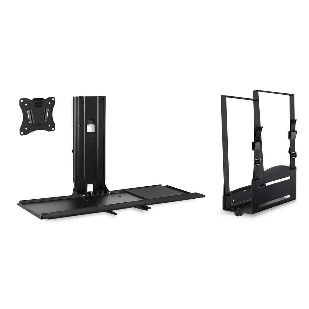 Monitor and Keyboard Wall Mount with CPU Holder for 13 in. to 32 in. Screens by mount-it! 1 Monitor and Keyboard Wall Mount with CPU Holder for 13 in. to 32 in. Screens by mount-it!