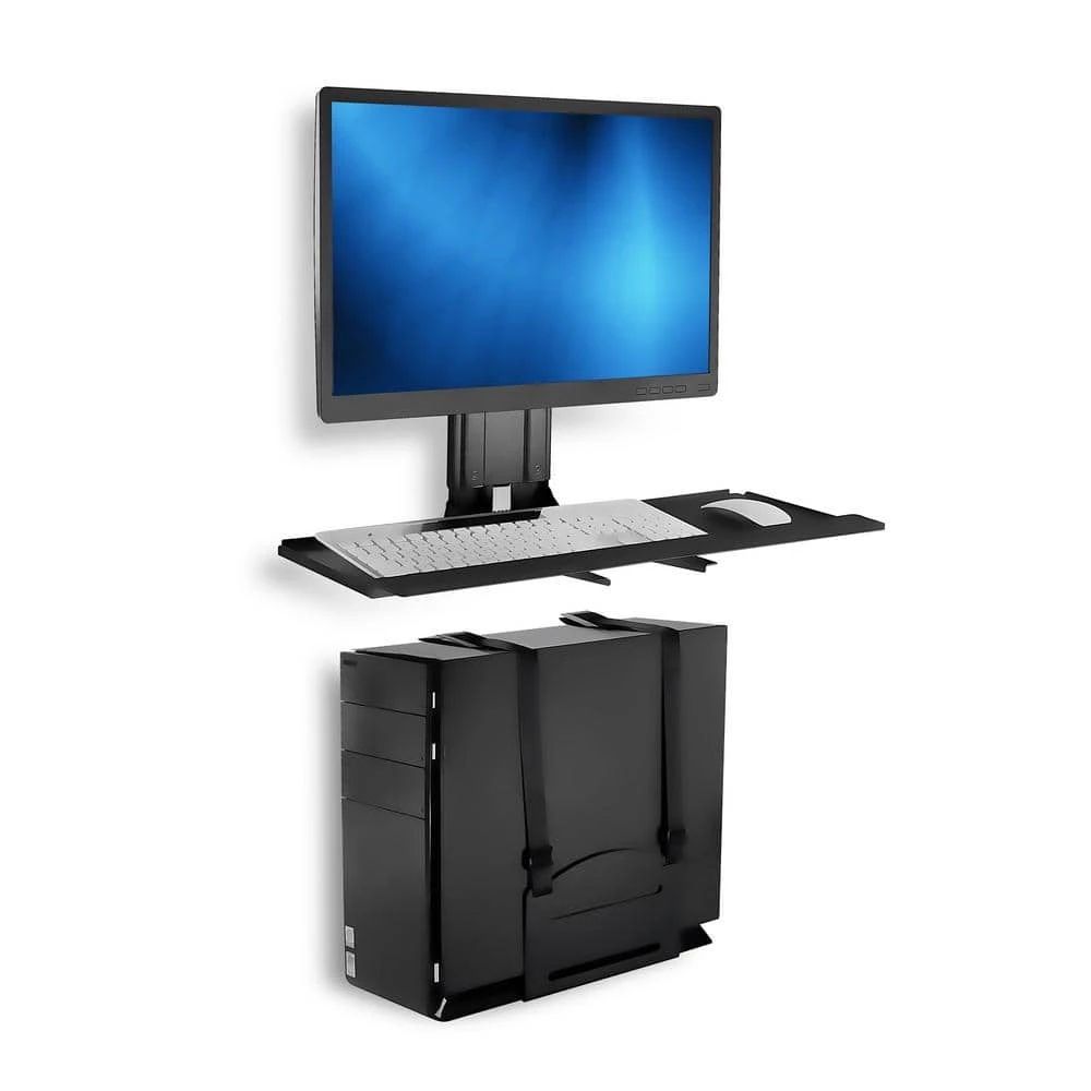 Monitor and Keyboard Wall Mount with CPU Holder for 13 in. to 32 in. Screens by mount-it! 3 Monitor and Keyboard Wall Mount with CPU Holder for 13 in. to 32 in. Screens by mount-it! - Image 3