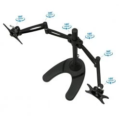 Full Motion Dual Computer Monitor Desk Stand for Screens up to 27 in. by mount-it! -Electro Gear Shop mount it computer laptop accessories mi 792 1f 1000