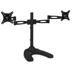 Full Motion Dual Computer Monitor Desk Stand for Screens up to 27 in. by mount-it!