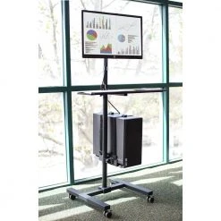 Mobile Cart With Monitor Mount and CPU Holder for 13 in. to 32 in. Screens by mount-it! -Electro Gear Shop mount it computer laptop accessories mi 7948 31 1000