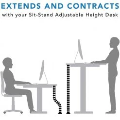 50 in. L Cable Management Spine by mount-it! -Electro Gear Shop mount it desk grommets hole covers mi 7280 1f 1000