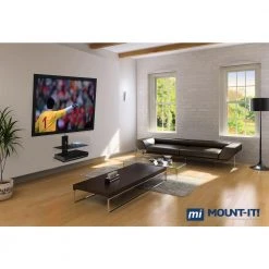 Dual Tempered Glass Wall Mount Shelf System by mount-it! -Electro Gear Shop mount it electronics cleaning care mi 802 31 1000