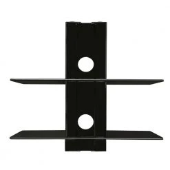 Dual Tempered Glass Wall Mount Shelf System by mount-it! -Electro Gear Shop mount it electronics cleaning care mi 802 4f 1000