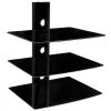 Triple Glass A/V Component Wall Mount Shelf by mount-it!