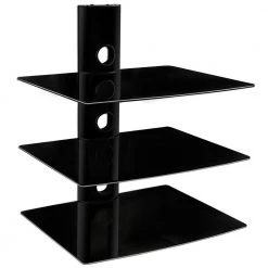 Triple Glass A/V Component Wall Mount Shelf by mount-it!