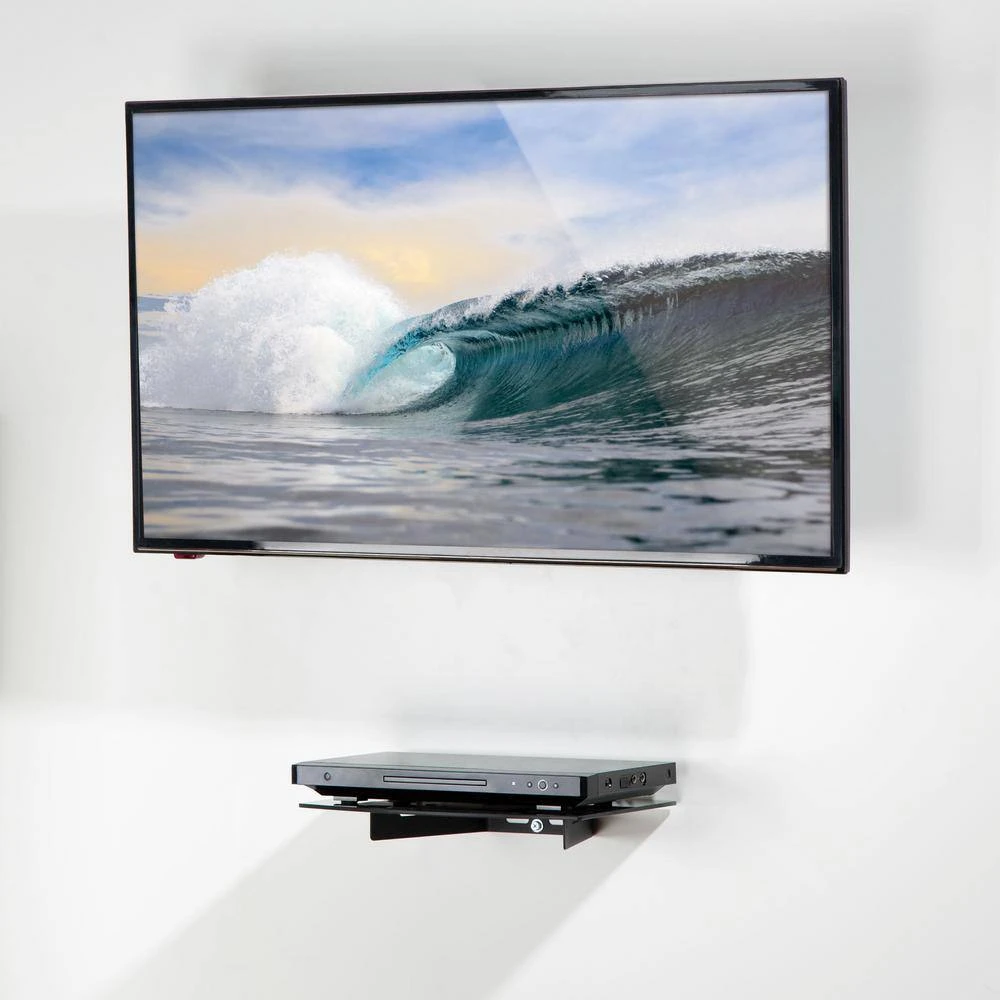 A/V Component Wall Mounted Glass Shelf by mount-it! 7 A/V Component Wall Mounted Glass Shelf by mount-it! - Image 7