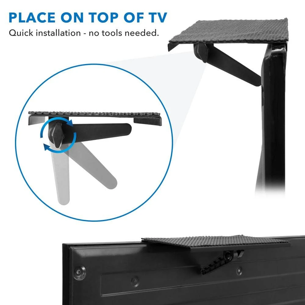 11.8 in. TV Top Shelf for AV Components by mount-it! 2 11.8 in. TV Top Shelf for AV Components by mount-it! - Image 2