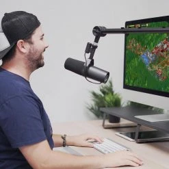 37.4 in. Black Adjustable Microphone Boom Arm by mount-it! -Electro Gear Shop mount it home theater systems mi 7610 fa 1000